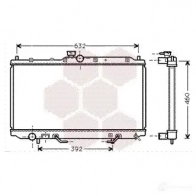 Радиатор охлаждения двигателя VAN WEZEL 6032 2153 32002153 470826 KBUVOB