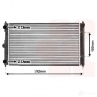 Радиатор охлаждения двигателя VAN WEZEL 481541 1A20PZ 605820 95 58002095