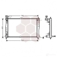 Радиатор охлаждения двигателя VAN WEZEL 608 32021 486994 83002021 VVX89R