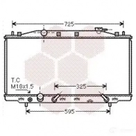Радиатор охлаждения двигателя VAN WEZEL 6025 2224 Honda Accord 8 (CW) Универсал 2.4 i (CW2) 201 л.с. 2008 – 2025 0NTIGA 25002224