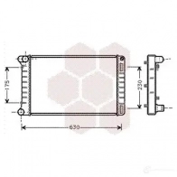 Радиатор охлаждения двигателя VAN WEZEL Fiat Punto (188) 2 Хэтчбек 1.8 130 HGT (1838, 718) 130 л.с. 1999 – 2012 17002212 1HKT7T 6017221 2