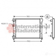 Радиатор охлаждения двигателя VAN WEZEL Seat Ibiza (6K1) 2 Хэтчбек 1.4 i 16V 101 л.с. 1997 – 2002 49002035 NS8J5G 6 0492035