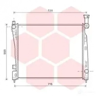 Радиатор охлаждения двигателя VAN WEZEL 9EI3PUU 6021 2055 21002055 Jeep Grand Cherokee (WK, WK2) 4 Внедорожник 6.4 SRT8 4x4 468 л.с. 2011 – 2024