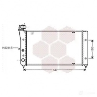 Радиатор охлаждения двигателя VAN WEZEL 49002030 Seat Toledo (1L) 1 1991 – 1998 60492 030 F7O5THC