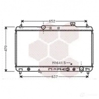 Радиатор охлаждения двигателя VAN WEZEL Toyota Camry (XV20) 2 Седан 2.2 (SxV20) 126 л.с. 1997 – 2002 53002236 60 532236 6VQLR