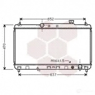 Радиатор охлаждения двигателя VAN WEZEL 6053223 5 53002235 Toyota Camry (XV20) 2 Седан 2.2 (SxV20) 126 л.с. 1997 – 2002 A7O1AYS