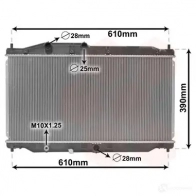 Радиатор охлаждения двигателя VAN WEZEL 25002305 Honda Civic 9 (FB, FG, FK) 2011 – 2015 5410909626518 Q35 15F