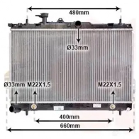 Радиатор охлаждения двигателя VAN WEZEL T00NXQ7 Hyundai Matrix 82002096 6082 2096