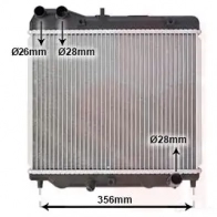 Радиатор охлаждения двигателя VAN WEZEL 6025217 8 25002178 GN9ODE Honda Fit 2 (GD, GE) Хэтчбек 1.2 i-DSI (GD5, GE2) 78 л.с. 2002 – 2007