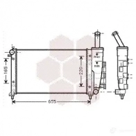 Радиатор охлаждения двигателя VAN WEZEL Fiat Punto (188) 2 Хэтчбек 1.2 16V 80 (1833, 235, 253, 255, 333, 353, 639 80 л.с. 1999 – 2006 Q 0YKLAO 17002275 5410909264949