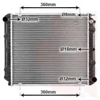 Радиатор охлаждения двигателя VAN WEZEL 605920 39 NJ47SOF 484464 59002039