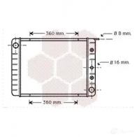 Радиатор охлаждения двигателя VAN WEZEL 59002003 484445 6059200 3 RZDIHL