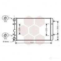 Радиатор охлаждения двигателя VAN WEZEL 58002286 605822 86 Volkswagen New Beetle 08Q8K