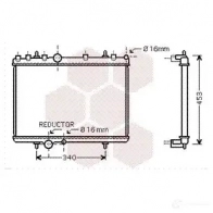 Радиатор охлаждения двигателя VAN WEZEL 40002266 6HMVZB Peugeot 407 1 (6C, D, E) 2004 – 2010 60402 266