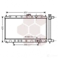 Радиатор охлаждения двигателя VAN WEZEL 603220 80 GI7NEPQ Mitsubishi Space Wagon 3 (N3, N4) Минивэн 32002080