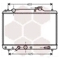 Радиатор охлаждения двигателя VAN WEZEL LTRIV 6052205 2 52002052 Suzuki Baleno (EG) 1 Седан 1.6 i 16V 4x4 (SY416) 98 л.с. 1995 – 2002