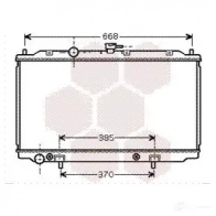 Радиатор охлаждения двигателя VAN WEZEL 13002223 6013222 3 36J6N Nissan Primera (P12) 3 2002 – 2008