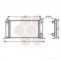 Радиатор охлаждения двигателя VAN WEZEL Fiat Stilo (192) 1 2001 – 2010 FN GKUX 17002251 5410909224417
