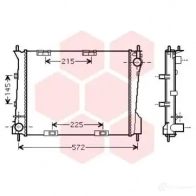 Радиатор охлаждения двигателя VAN WEZEL 6043 2554 Renault Clio (BR, CR) 3 Хэтчбек 2.0 16V (BR0C. BR0K. CR0C. CR0K) 139 л.с. 2006 – 2025 43002554 4SIBG4J