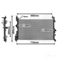Радиатор охлаждения двигателя VAN WEZEL A3M U2PX Opel Corsa (E) 5 2014 – 2019 5410909628697 37012701