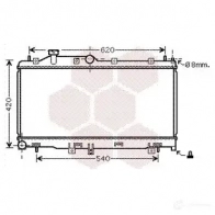 Радиатор охлаждения двигателя VAN WEZEL Subaru Impreza (GR, GH) 3 2007 – 2011 6051 2072 3HOBB 51002072