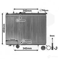 Радиатор охлаждения двигателя VAN WEZEL JIHW22 40002210 604022 10 474567 - Изображение 2