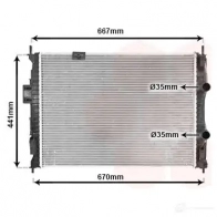 Радиатор охлаждения двигателя VAN WEZEL 13002279 YPRVNNZ 601322 79 Nissan Qashqai