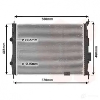 Радиатор охлаждения двигателя VAN WEZEL Nissan Qashqai 601 32278 BD8QYGT 13002278