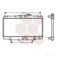 Радиатор охлаждения двигателя VAN WEZEL 60 252118 Honda Accord 6 (CK, CG, CH) Седан 1.6 i (CG7) 116 л.с. 1998 – 2002 25002118 QOGYKNV