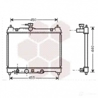 Радиатор охлаждения двигателя VAN WEZEL 53002459 Toyota Yaris (XP10) 1 Хэтчбек 60532 459 KESA3