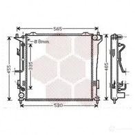 Радиатор охлаждения двигателя VAN WEZEL 7RU5O Hyundai i30 (FD) 1 Универсал 1.6 CRDi 128 л.с. 2010 – 2012 82002182 60 822182
