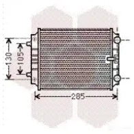 Радиатор охлаждения двигателя VAN WEZEL 600322 99 03002299 P2ZH18 456306