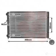 Радиатор охлаждения двигателя VAN WEZEL UQG36L 60582 028 481509 58002028 - Изображение 2