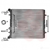 Радиатор охлаждения двигателя VAN WEZEL UA5ASS 605 82152 481566 58002152 - Изображение 2