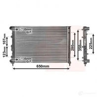 Радиатор охлаждения двигателя VAN WEZEL 600120 78 84DW2A 455517 01002078 - Изображение 5