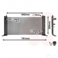 Радиатор охлаждения двигателя VAN WEZEL Fiat Stilo (192) 1 2001 – 2010 17002243 60 172243 9X1JONP