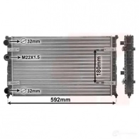Радиатор охлаждения двигателя VAN WEZEL MJ23U4B 49002023 478282 6049 2023 - Изображение 2