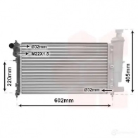 Радиатор охлаждения двигателя VAN WEZEL 09002118 QOC52RS 460166 6 0092118