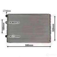 Радиатор охлаждения двигателя VAN WEZEL XCOKILH 58002130 481560 60 582130