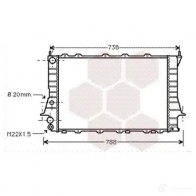 Радиатор охлаждения двигателя VAN WEZEL 8NWW4T 03002077 Audi A6 (C4) 1 Седан 2.2 S6 Turbo Quattro 230 л.с. 1994 – 1997 60 032077