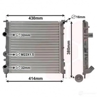 Радиатор охлаждения двигателя VAN WEZEL IN0ZV8 6 0432261 43002261 475999 - Изображение 2