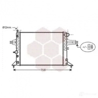 Радиатор охлаждения двигателя VAN WEZEL Opel Astra (G) 2 Универсал 1.4 (F35) 90 л.с. 2004 – 2009 5ZROY 6 0372256 37002256