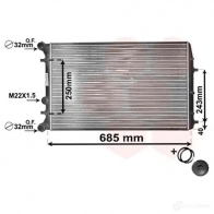 Радиатор охлаждения двигателя VAN WEZEL 485089 6076201 0 V6II98 76002010 - Изображение 2