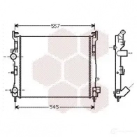 Радиатор охлаждения двигателя VAN WEZEL Renault Clio (BB, CB) 2 Хэтчбек 1.5 dCi (BB3N. CB3N) 84 л.с. 2007 – 2009 I8Z4F1G 604 32362 43002362