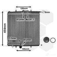 Радиатор охлаждения двигателя VAN WEZEL JOJ7QA 40002188 60402 188 474555 - Изображение 6