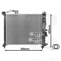 Радиатор охлаждения двигателя VAN WEZEL 37002562 YHJNHB 6037 2562 472178 - Изображение 2