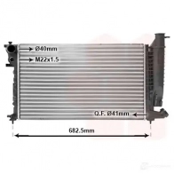 Радиатор охлаждения двигателя VAN WEZEL 60 402148 40002148 669GS 474544 - Изображение 2