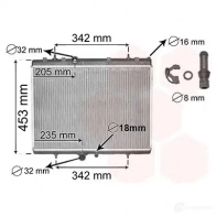 Радиатор охлаждения двигателя VAN WEZEL 474594 CI7J8I 40002249 60402 249 - Изображение 2