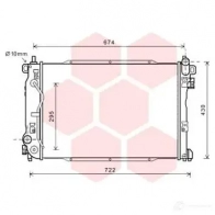 Радиатор охлаждения двигателя VAN WEZEL 6 0812133 Chevrolet Epica B2HT65D 81002133