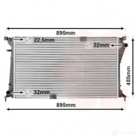 Радиатор охлаждения двигателя VAN WEZEL U47I0NX 6043249 0 43002490 476067